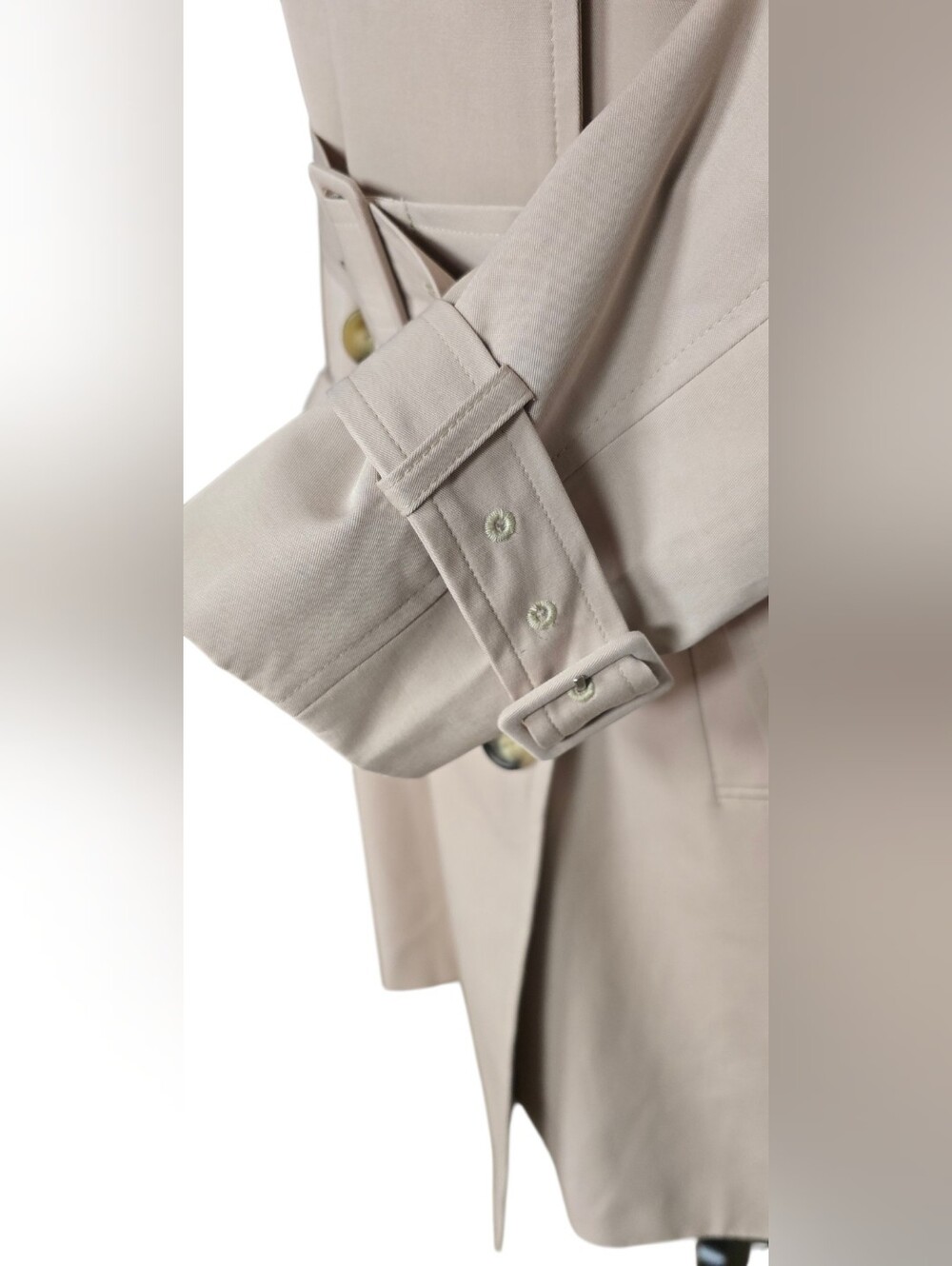 Marks & Spencer M&S Collection Double-Breasted Trench Coat in Sand, US 14/UK18 - Picture 12 of 15